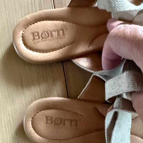 Born Coco Flats Brown Beige Leather Slingback Flats Shoes Womens Size 9 - Picture 2 of 10